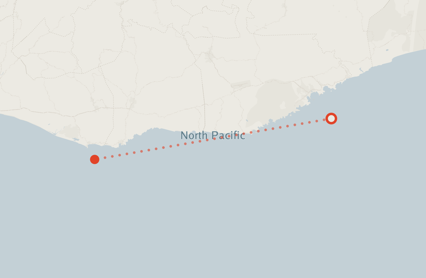 Activity map — real sighting points on an OpenStreetMap basemap