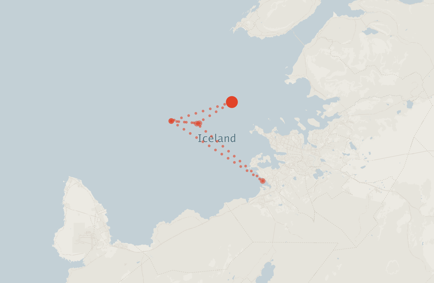 Activity map — real sighting points on an OpenStreetMap basemap