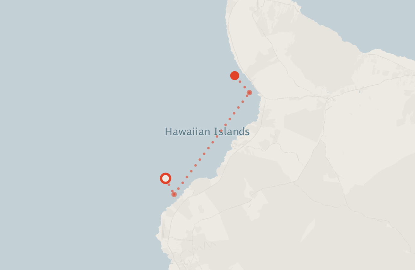 Activity map — real sighting points on an OpenStreetMap basemap
