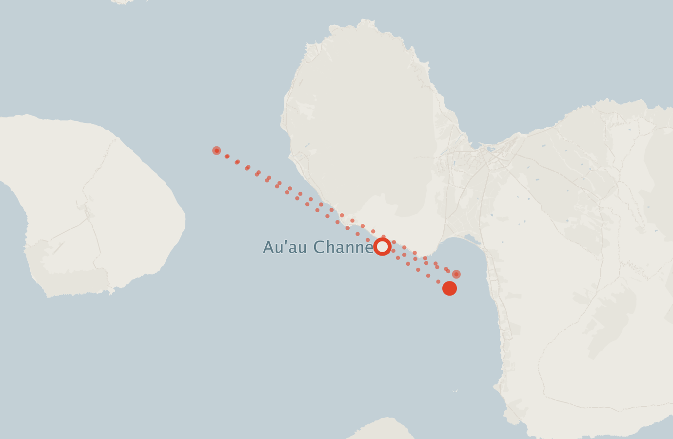 Activity map — real sighting points on an OpenStreetMap basemap