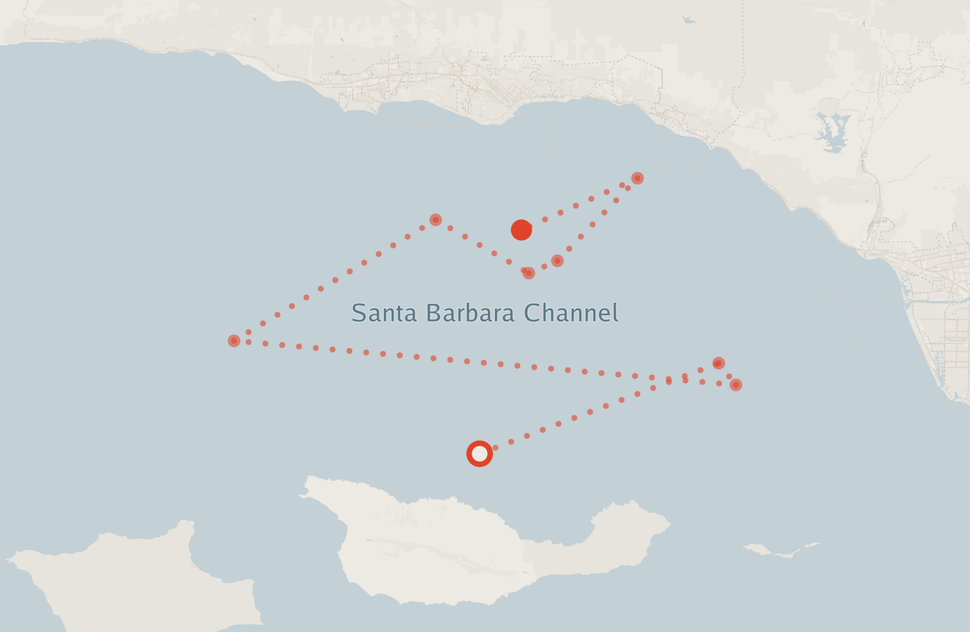 Activity map — real sighting points on an OpenStreetMap basemap