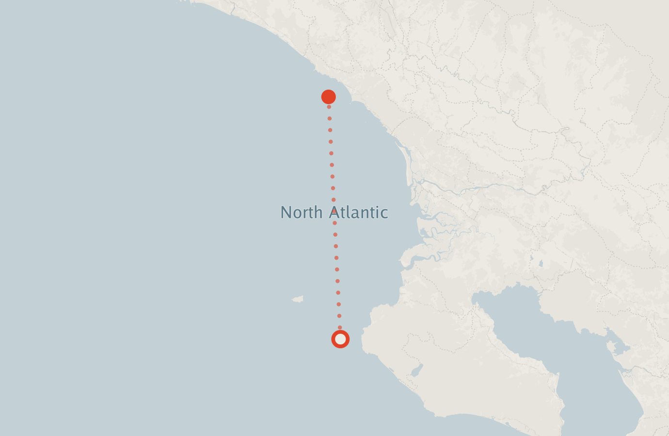 Activity map — real sighting points on an OpenStreetMap basemap