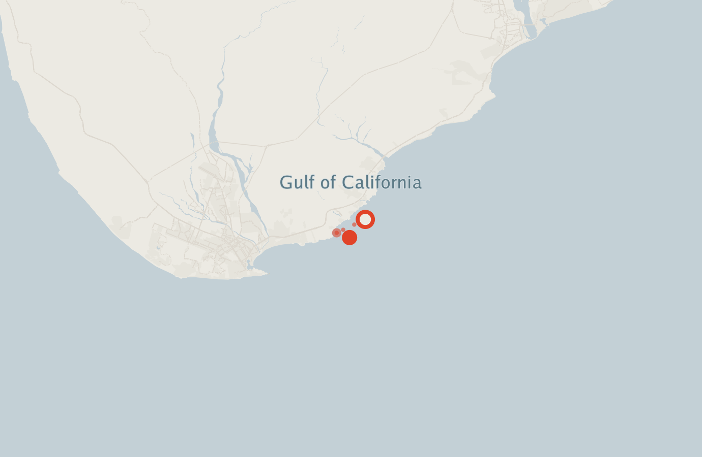 Activity map — real sighting points on an OpenStreetMap basemap