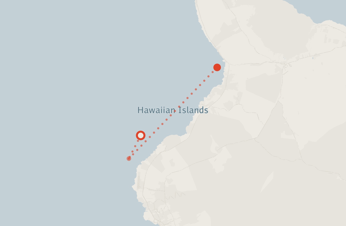 Activity map — real sighting points on an OpenStreetMap basemap