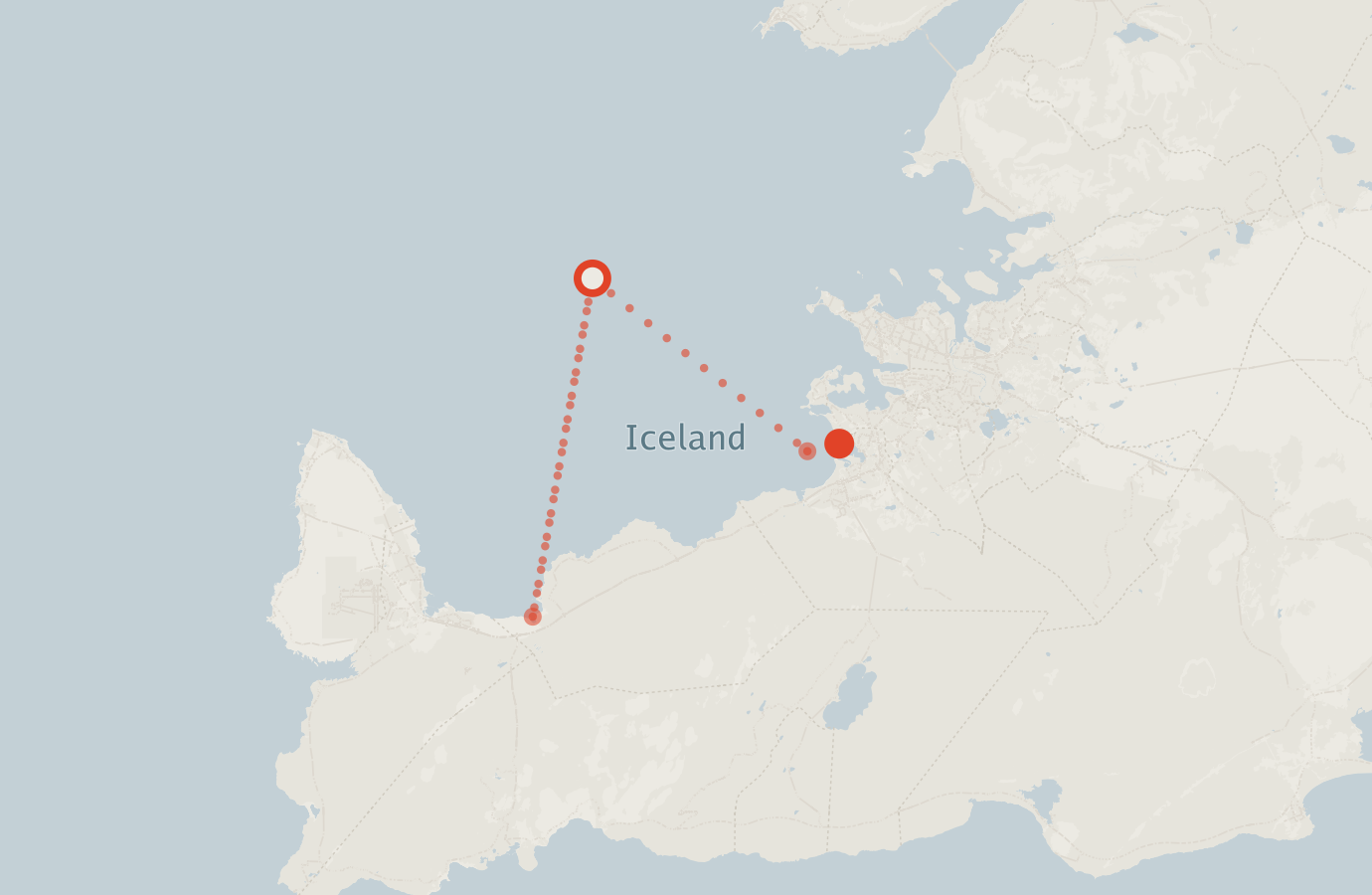 Activity map — real sighting points on an OpenStreetMap basemap
