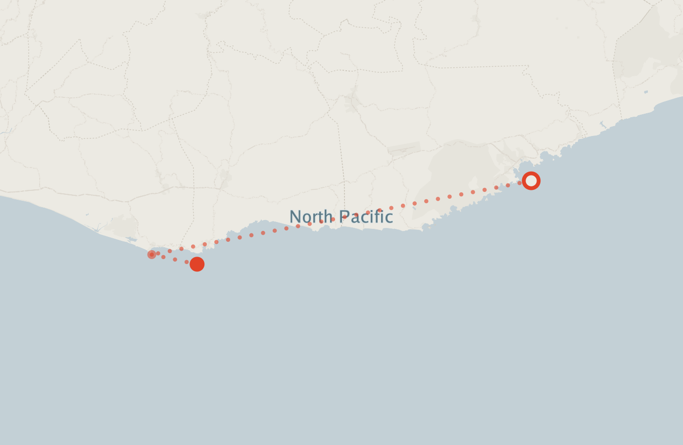 Activity map — real sighting points on an OpenStreetMap basemap