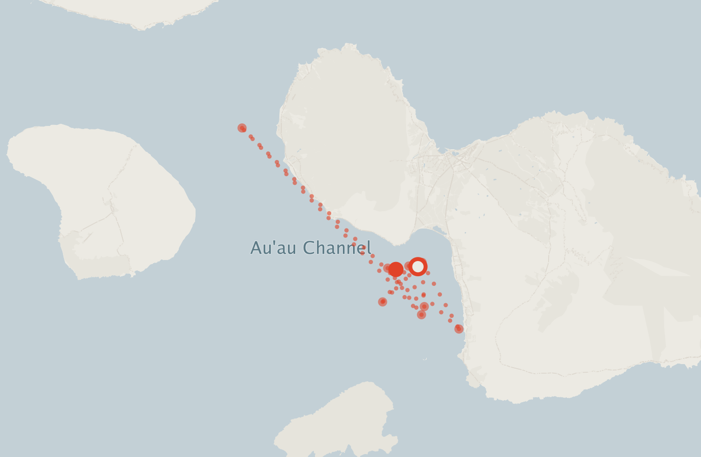 Activity map — real sighting points on an OpenStreetMap basemap