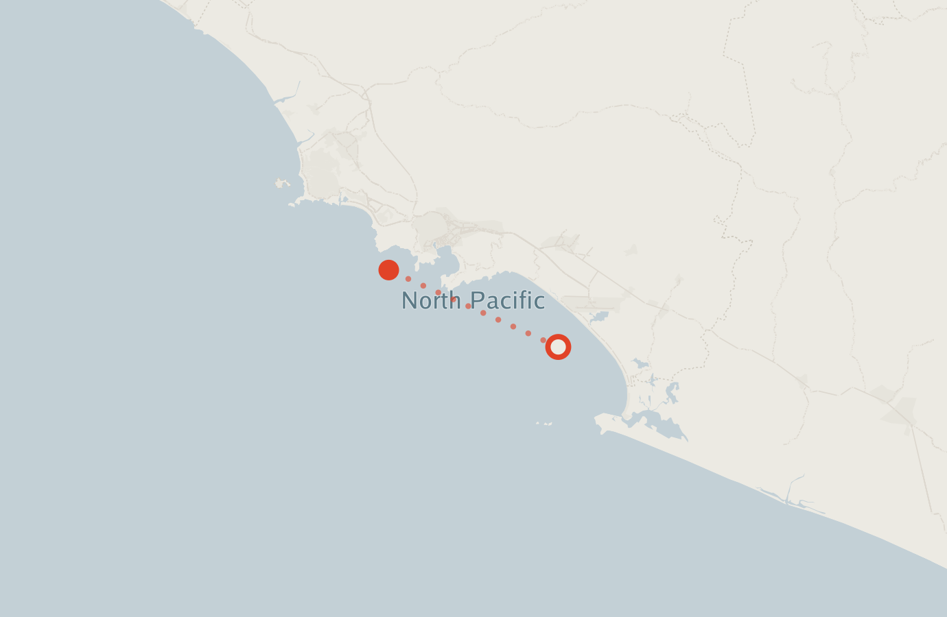 Activity map — real sighting points on an OpenStreetMap basemap