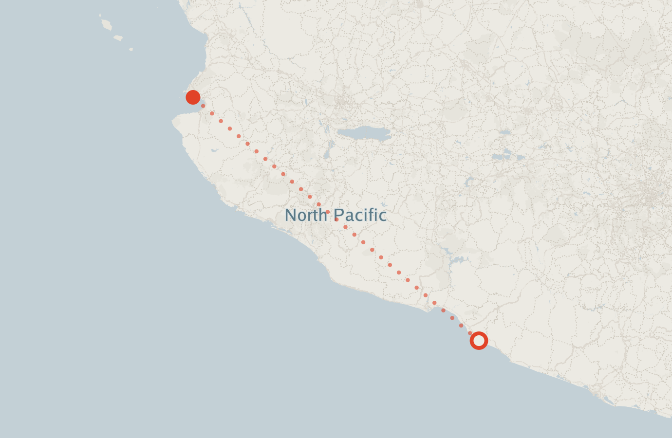 Activity map — real sighting points on an OpenStreetMap basemap