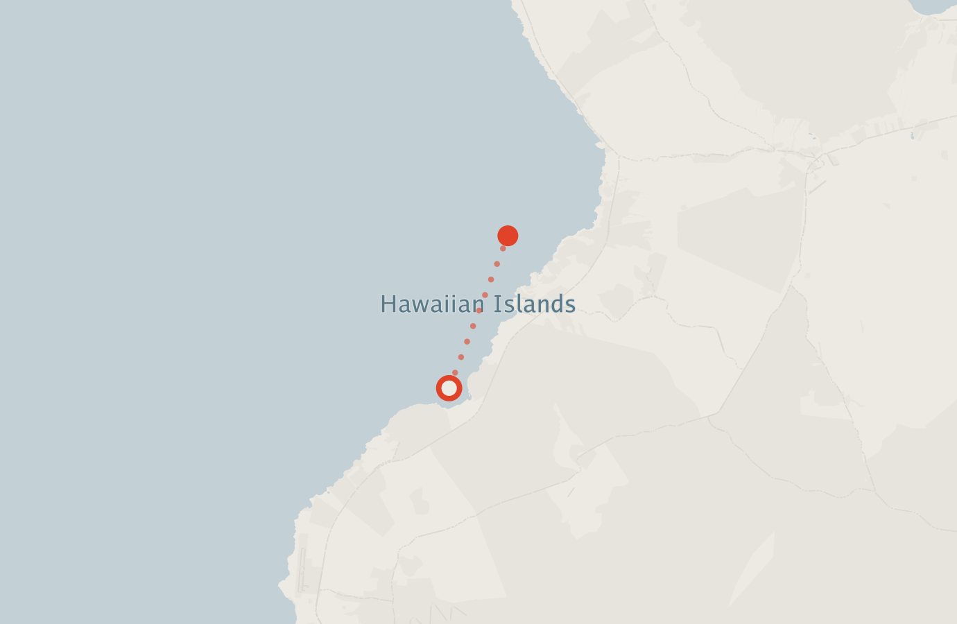 Activity map — real sighting points on an OpenStreetMap basemap
