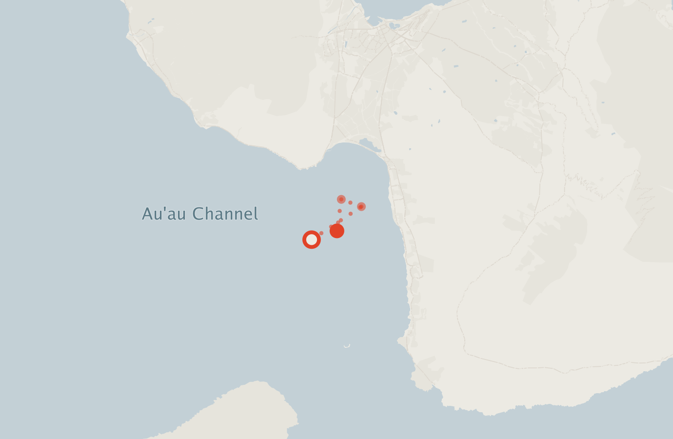 Activity map — real sighting points on an OpenStreetMap basemap