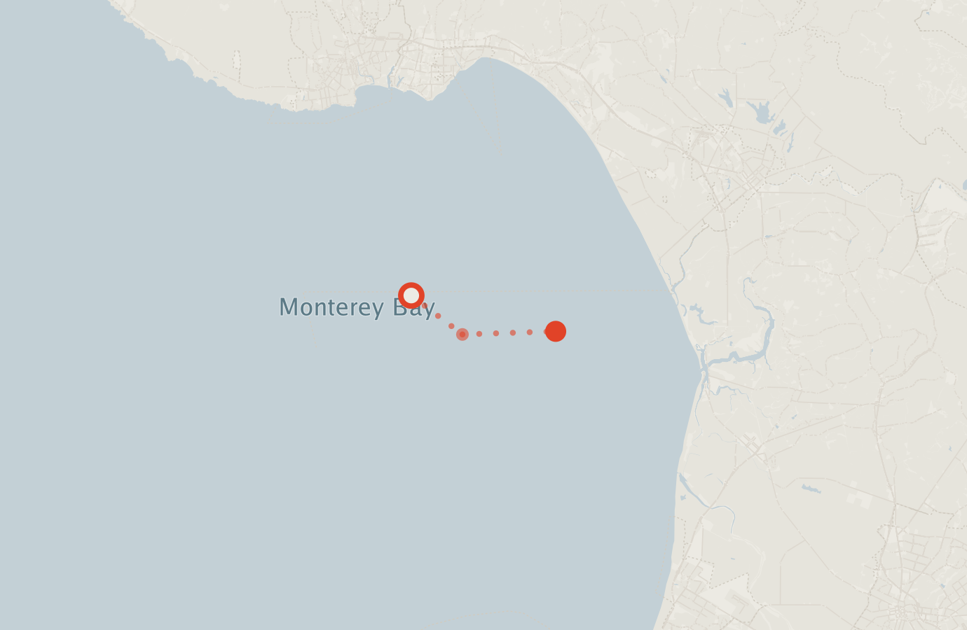 Activity map — real sighting points on an OpenStreetMap basemap