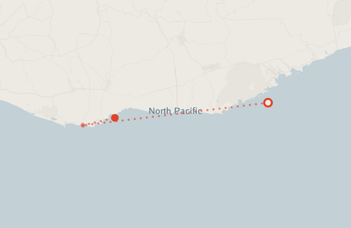 Activity map — real sighting points on an OpenStreetMap basemap