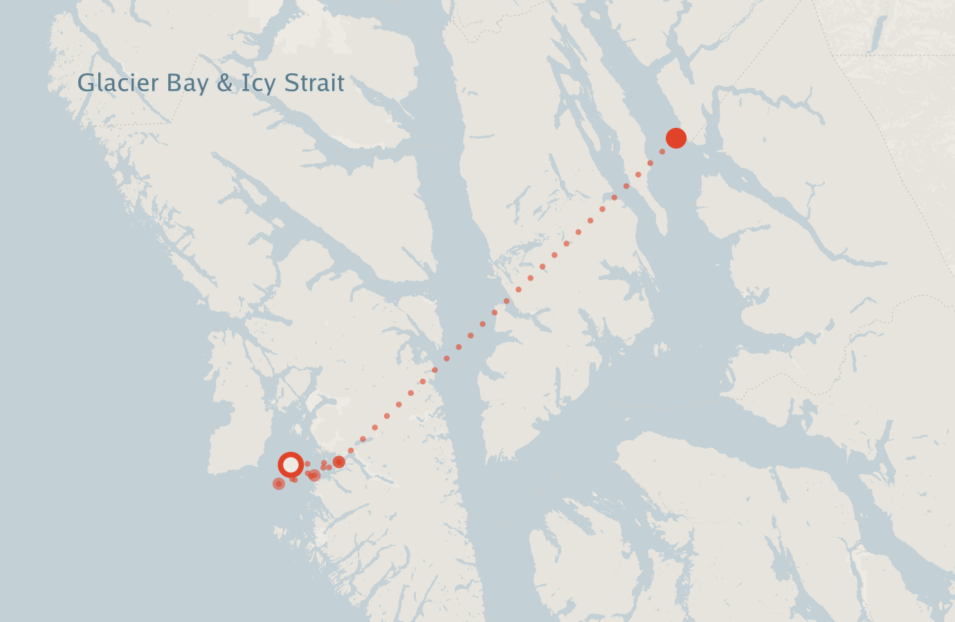 Activity map — real sighting points on an OpenStreetMap basemap