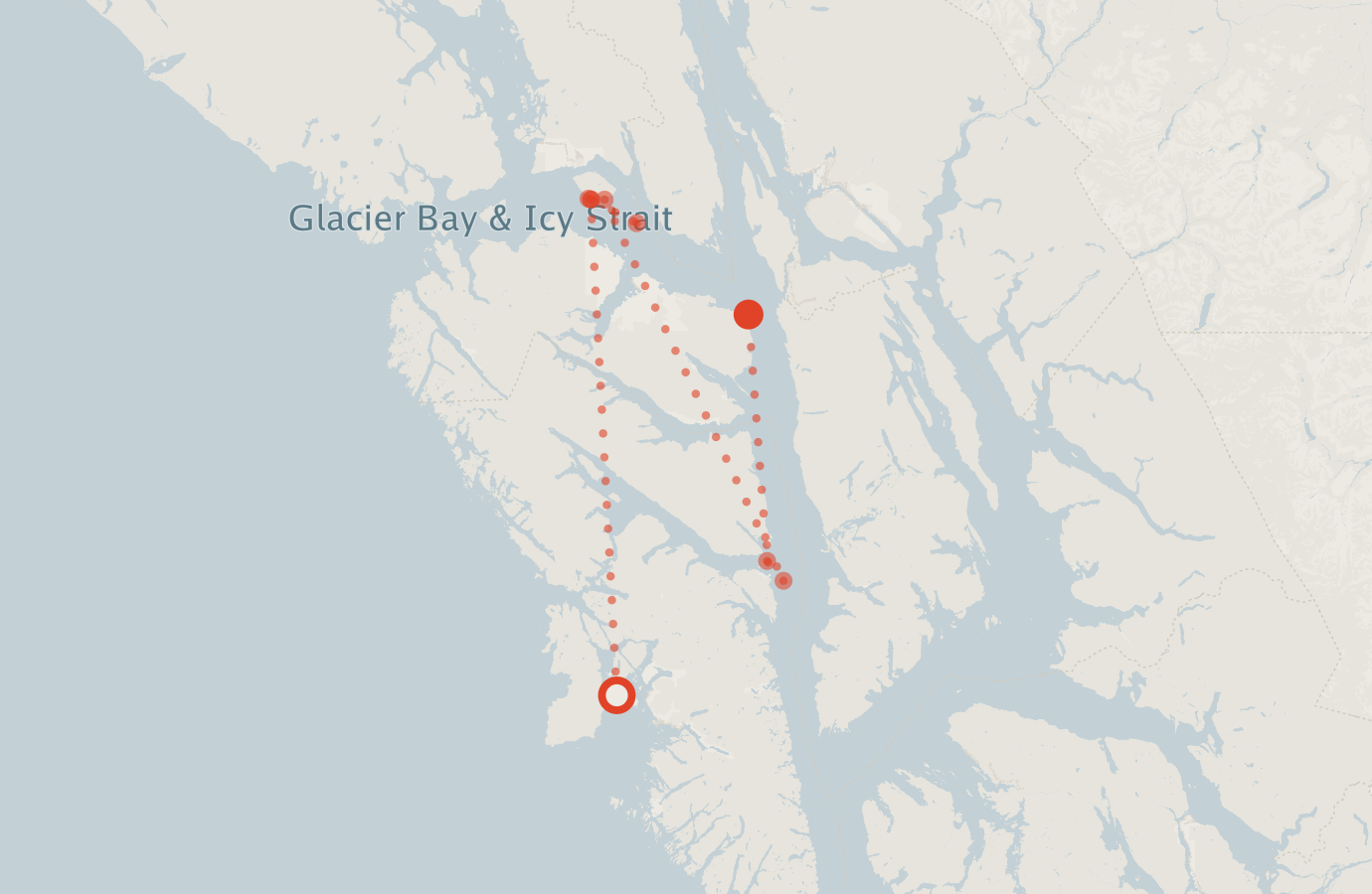 Activity map — real sighting points on an OpenStreetMap basemap
