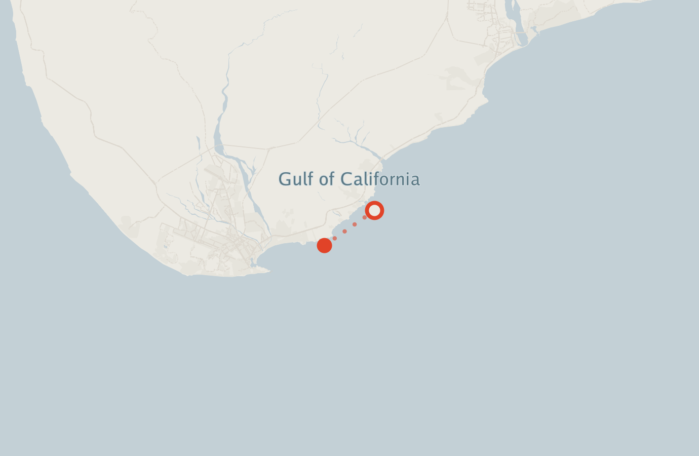 Activity map — real sighting points on an OpenStreetMap basemap