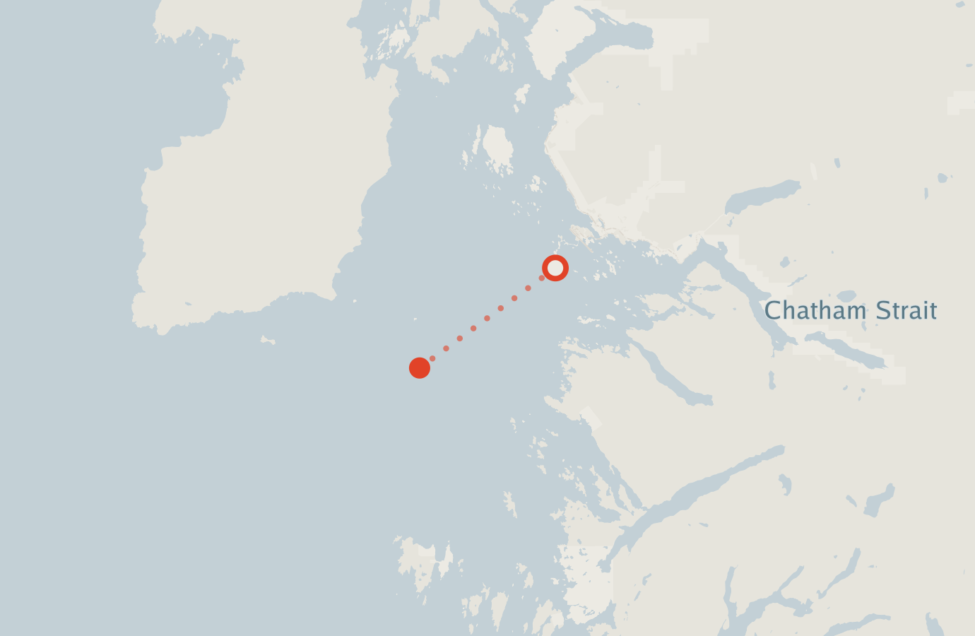 Activity map — real sighting points on an OpenStreetMap basemap