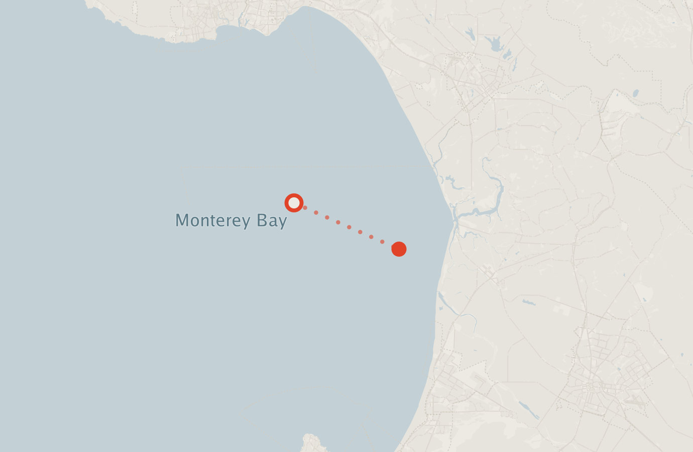 Activity map — real sighting points on an OpenStreetMap basemap