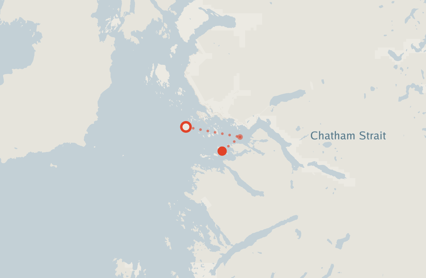 Activity map — real sighting points on an OpenStreetMap basemap