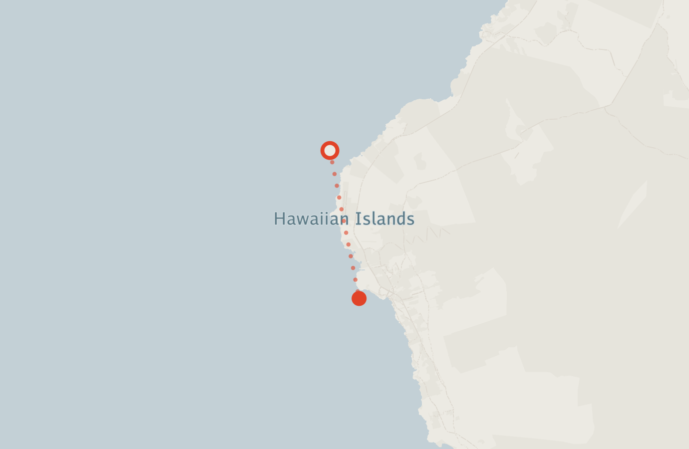Activity map — real sighting points on an OpenStreetMap basemap