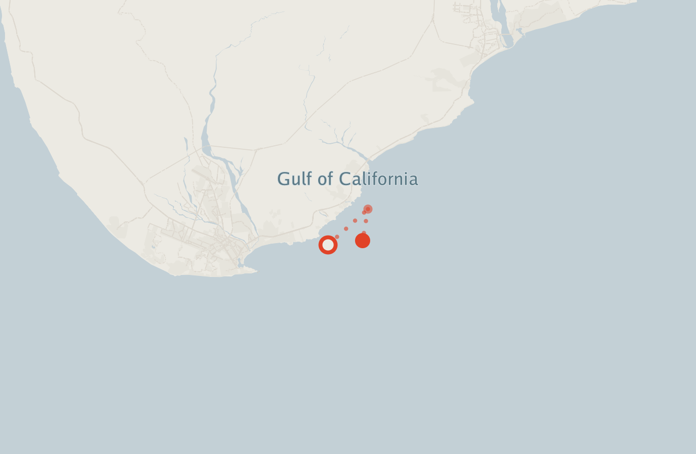 Activity map — real sighting points on an OpenStreetMap basemap