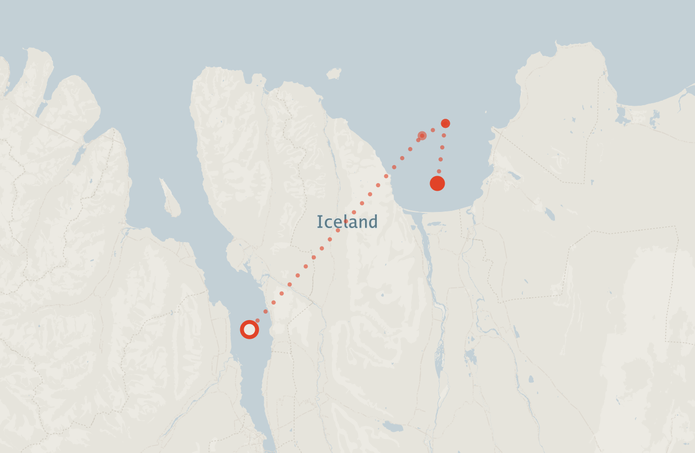 Activity map — real sighting points on an OpenStreetMap basemap