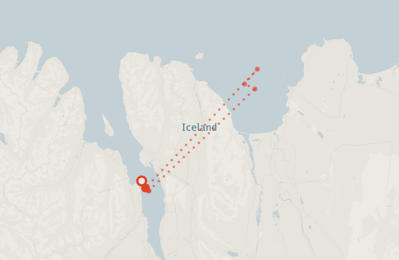 Activity map — real sighting points on an OpenStreetMap basemap