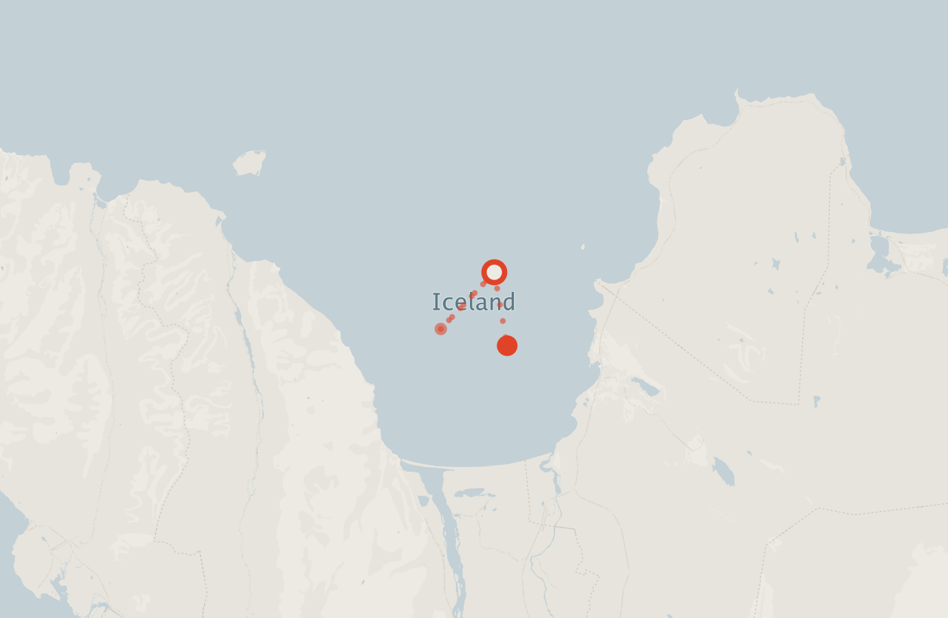 Activity map — real sighting points on an OpenStreetMap basemap