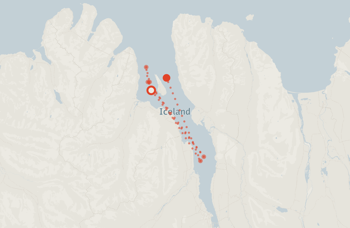 Activity map — real sighting points on an OpenStreetMap basemap