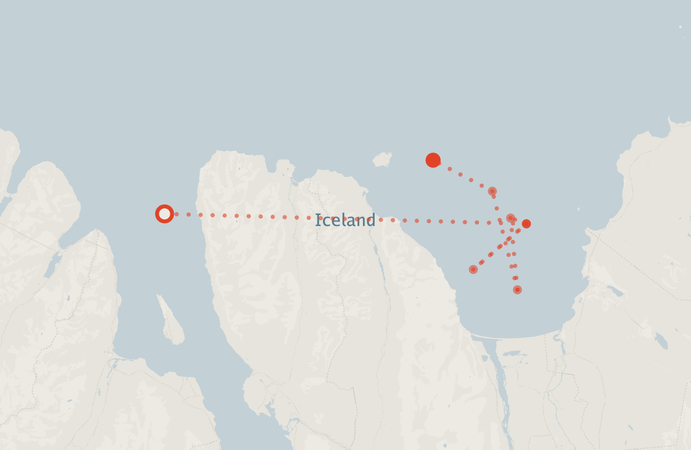Activity map — real sighting points on an OpenStreetMap basemap