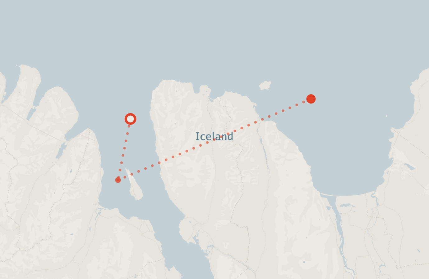 Activity map — real sighting points on an OpenStreetMap basemap