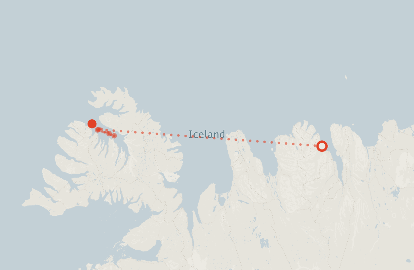 Activity map — real sighting points on an OpenStreetMap basemap