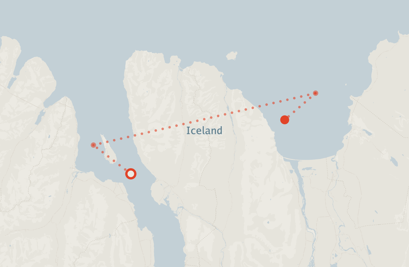 Activity map — real sighting points on an OpenStreetMap basemap