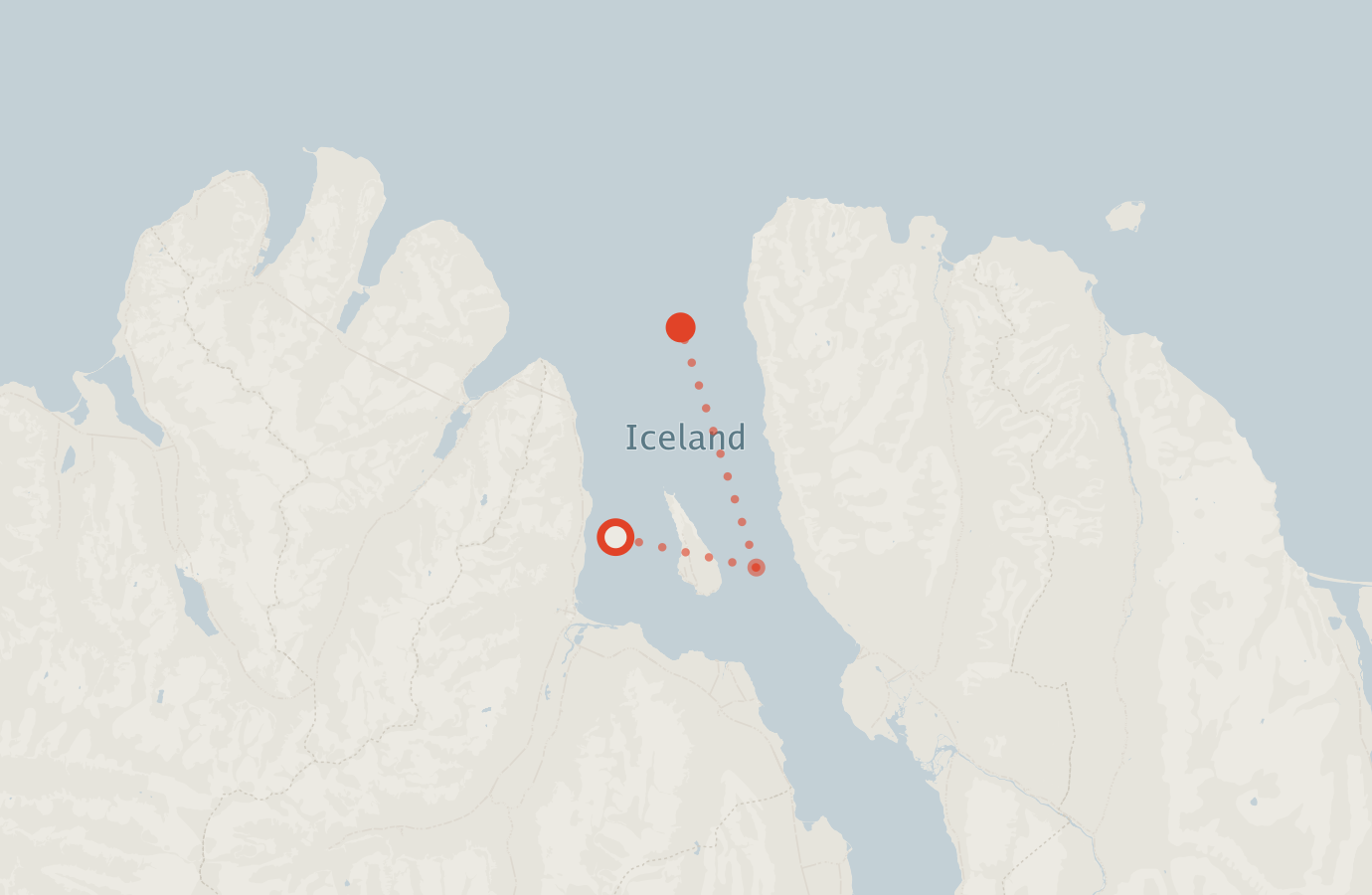 Activity map — real sighting points on an OpenStreetMap basemap