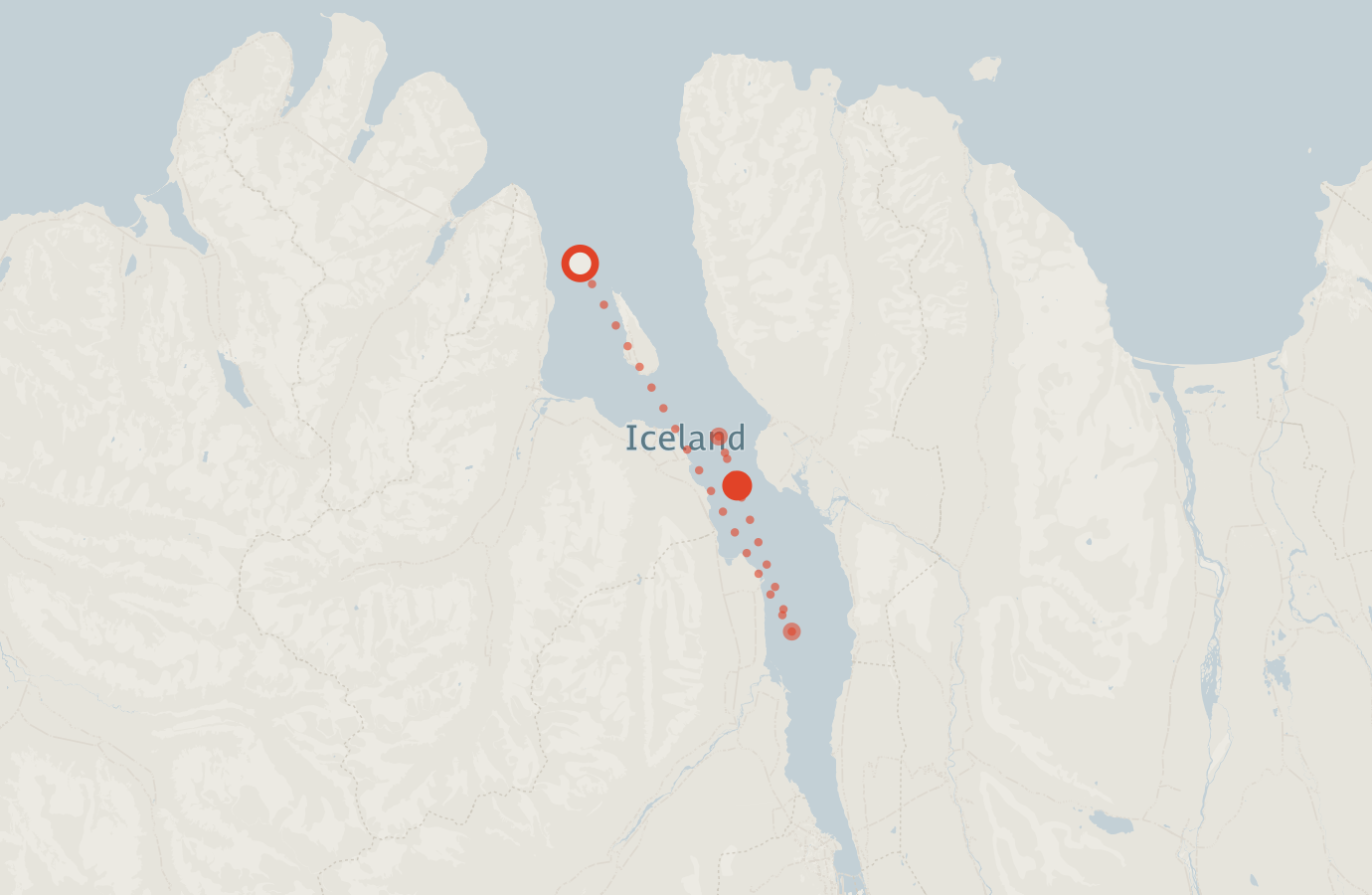Activity map — real sighting points on an OpenStreetMap basemap