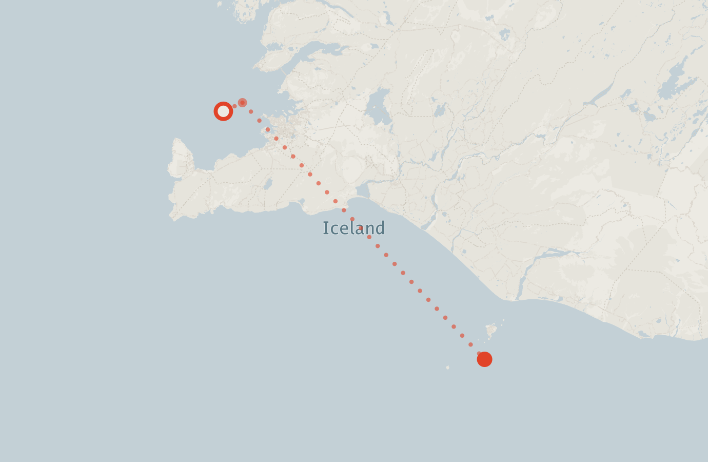 Activity map — real sighting points on an OpenStreetMap basemap