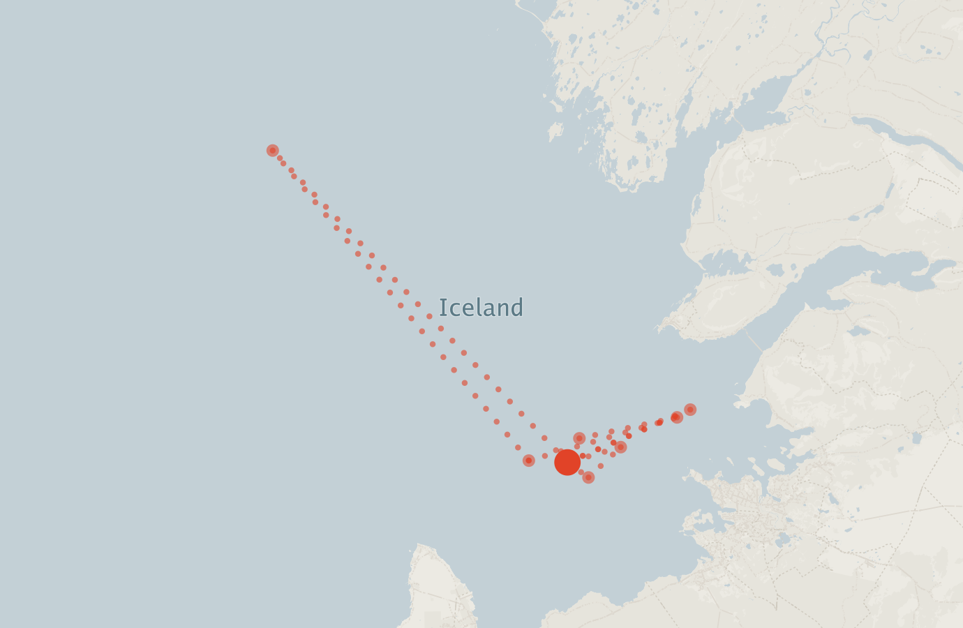 Activity map — real sighting points on an OpenStreetMap basemap
