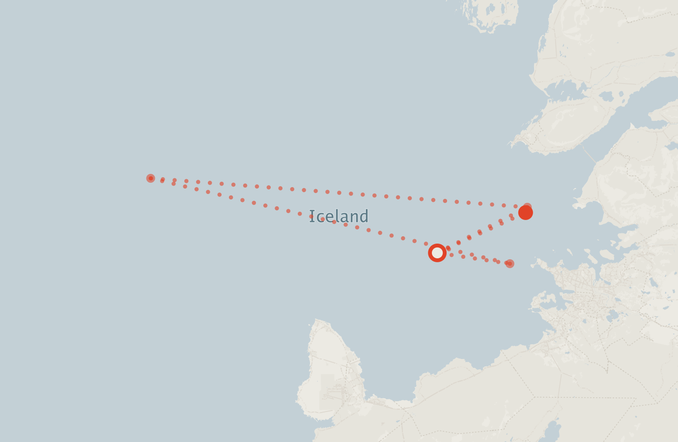 Activity map — real sighting points on an OpenStreetMap basemap