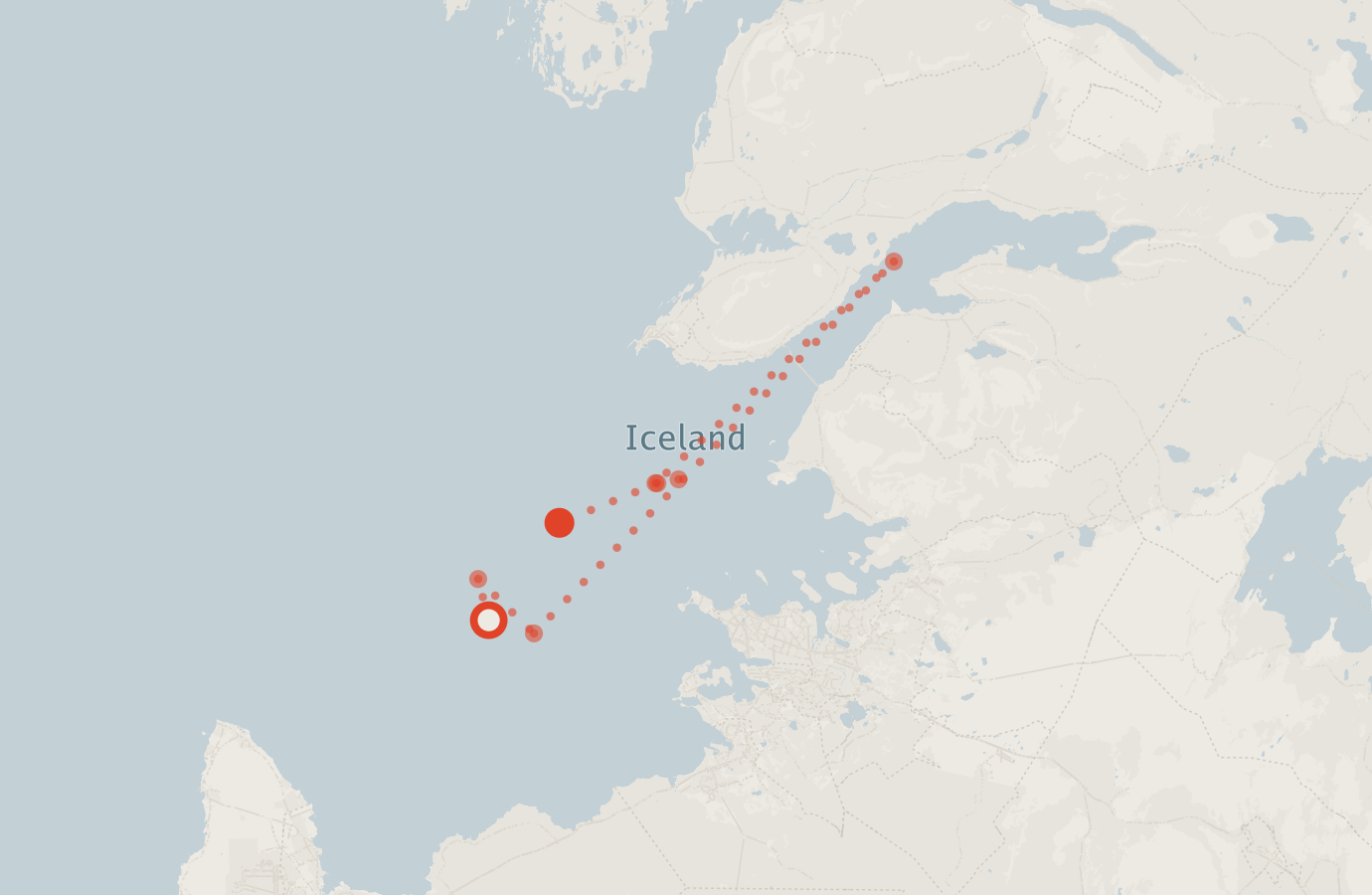Activity map — real sighting points on an OpenStreetMap basemap