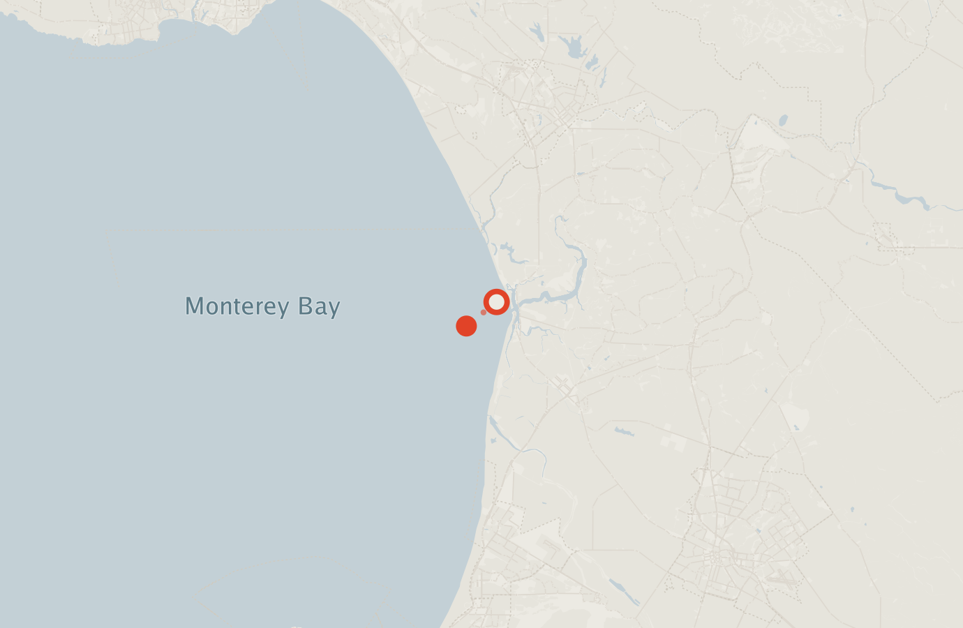 Activity map — real sighting points on an OpenStreetMap basemap