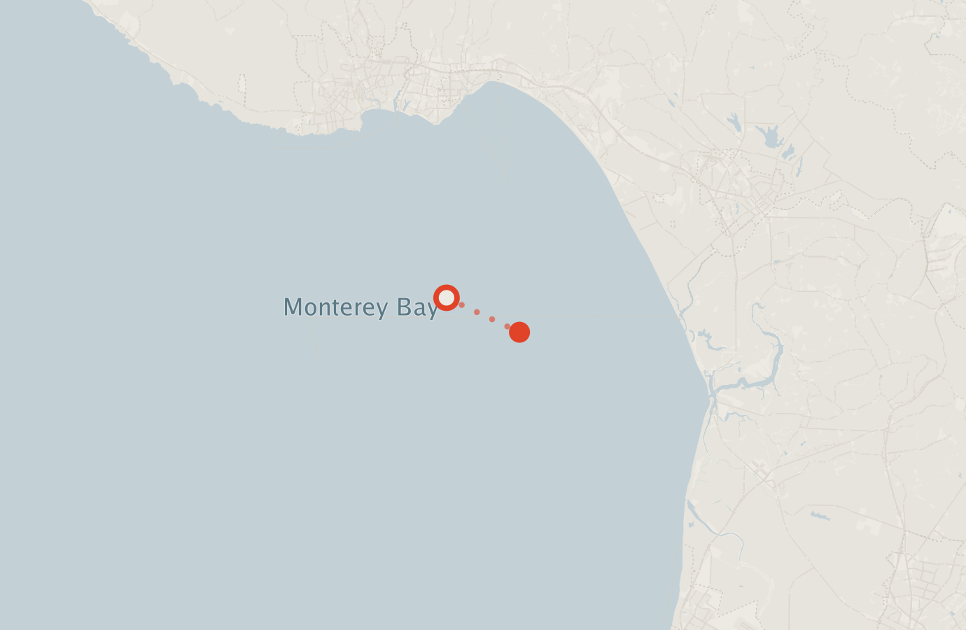 Activity map — real sighting points on an OpenStreetMap basemap
