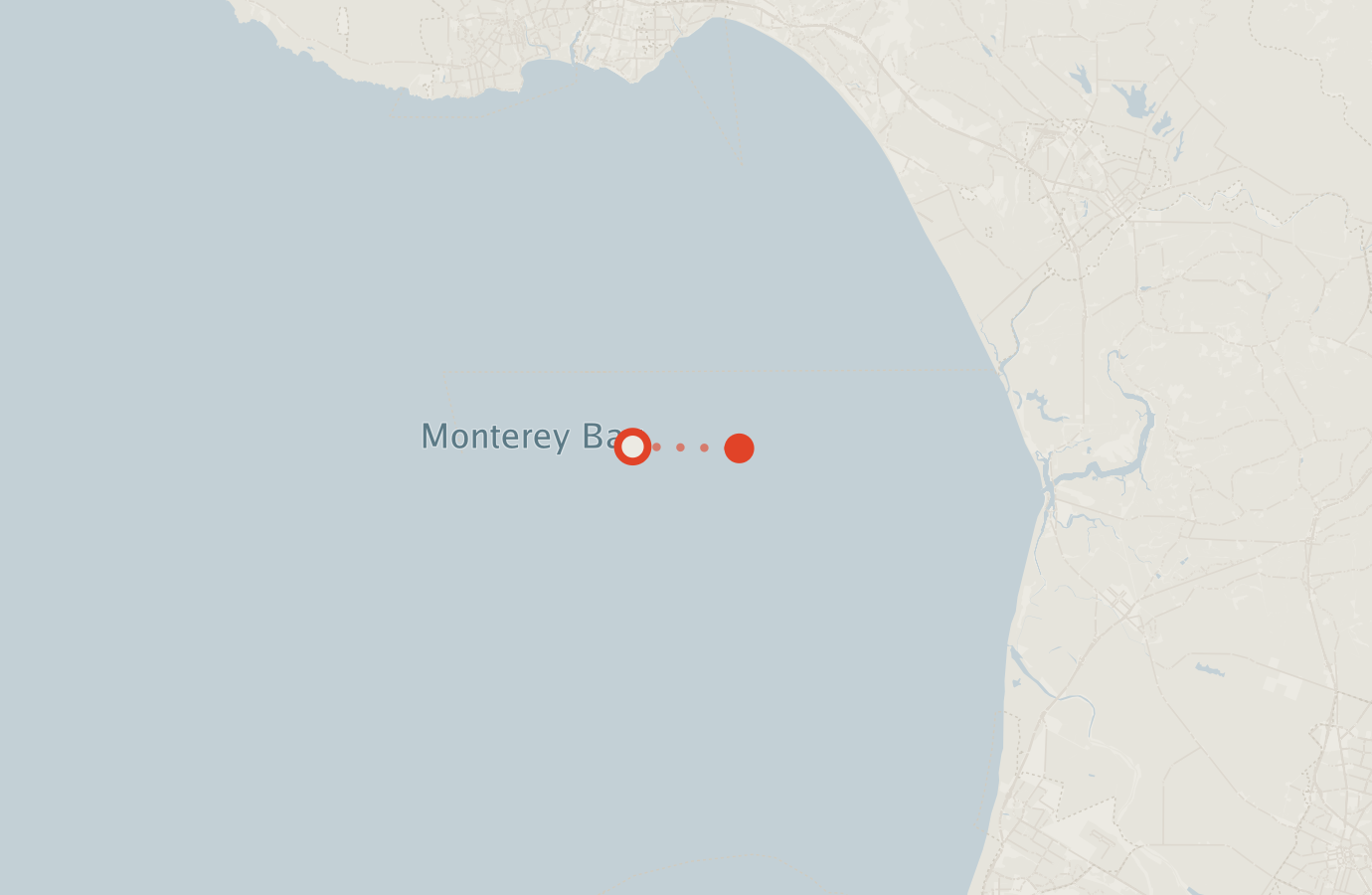 Activity map — real sighting points on an OpenStreetMap basemap