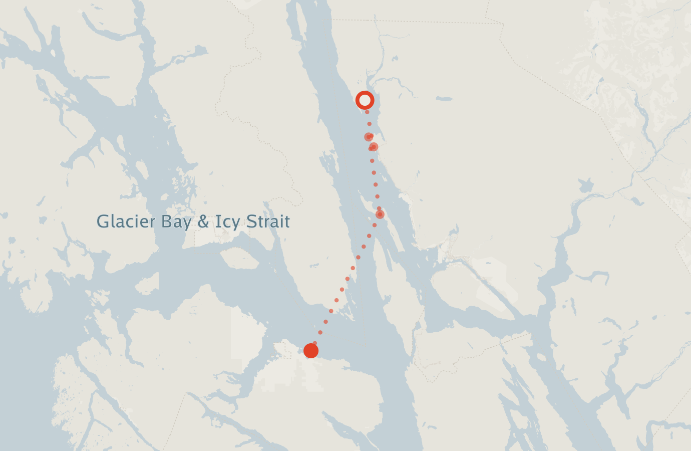 Activity map — real sighting points on an OpenStreetMap basemap