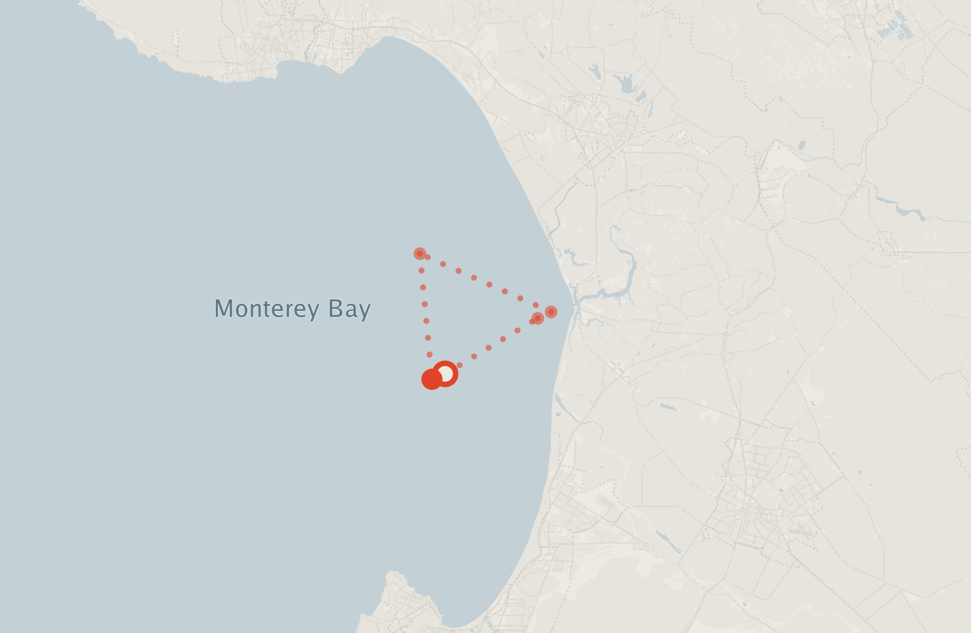 Activity map — real sighting points on an OpenStreetMap basemap