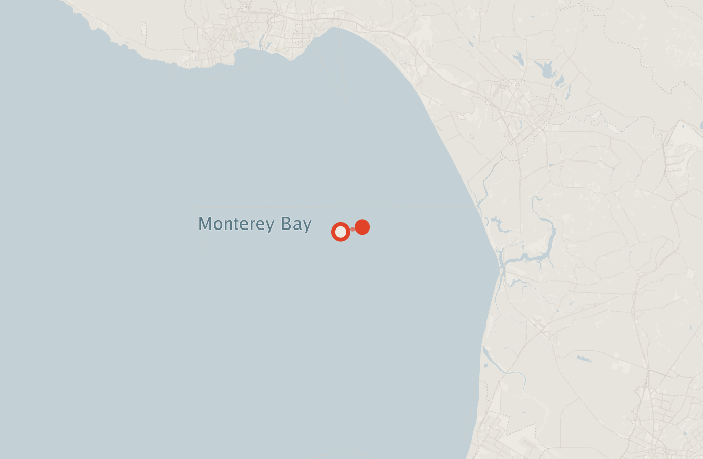 Activity map — real sighting points on an OpenStreetMap basemap