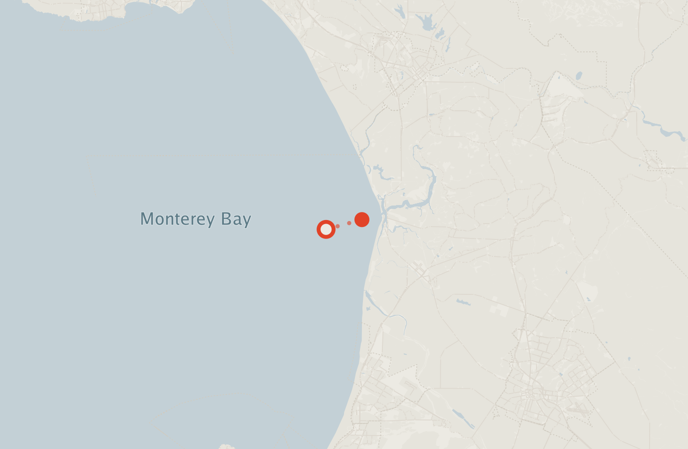 Activity map — real sighting points on an OpenStreetMap basemap