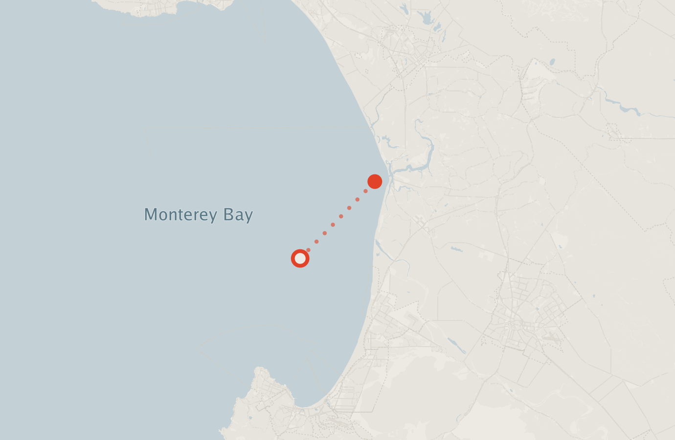 Activity map — real sighting points on an OpenStreetMap basemap