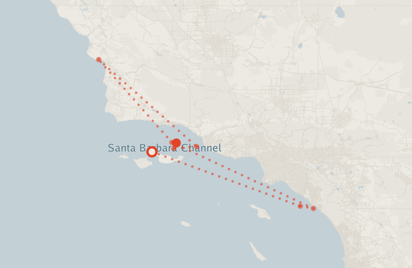 Activity map — real sighting points on an OpenStreetMap basemap