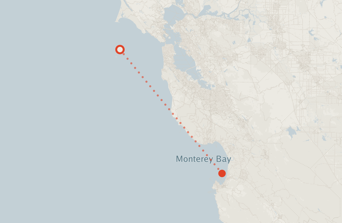 Activity map — real sighting points on an OpenStreetMap basemap
