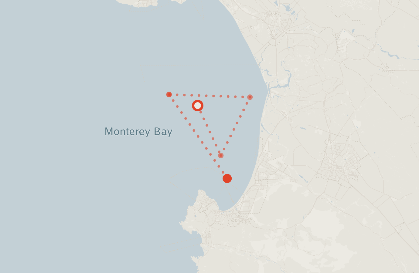 Activity map — real sighting points on an OpenStreetMap basemap